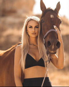 Beautiful Girls with Their Horses